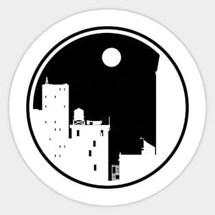 Inverted City Silhouette Sticker